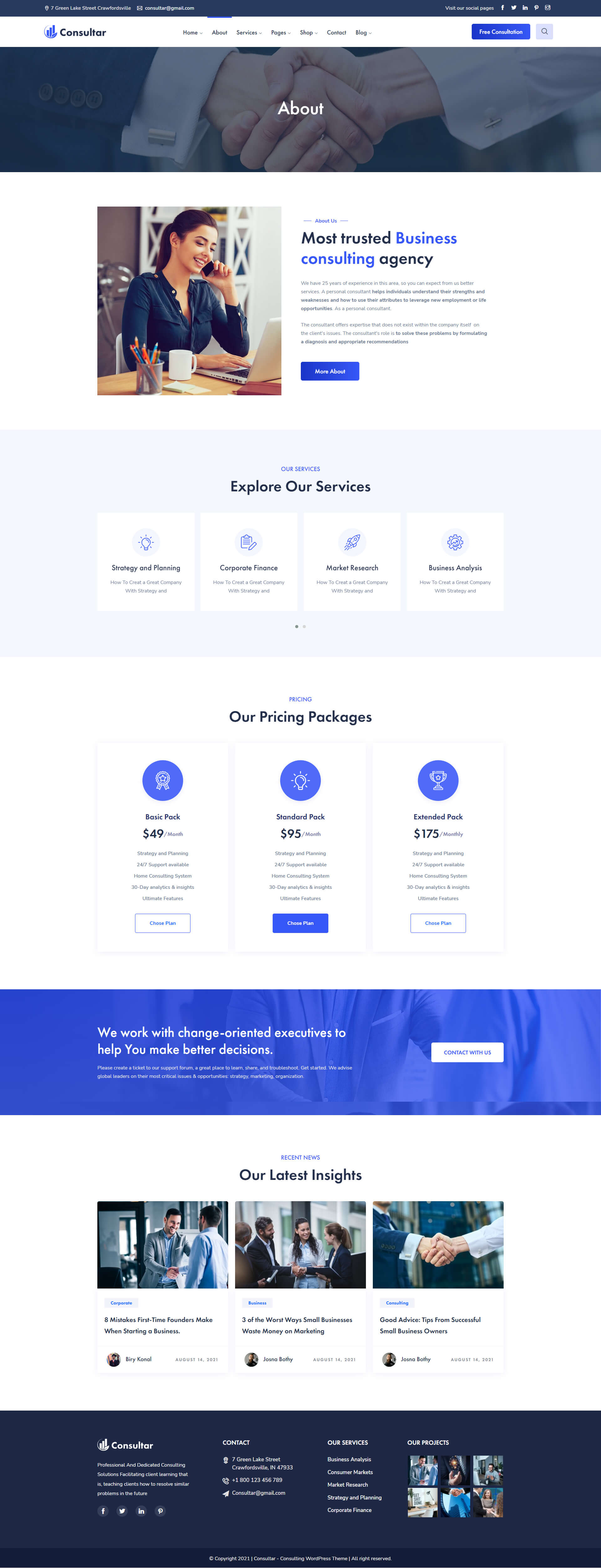 Consultar - Consulting Business WordPress Theme